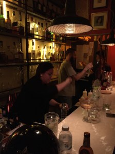 Kris and Brian working at WTF.